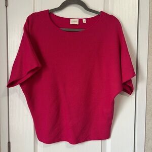 Hot pink sweater blouse
